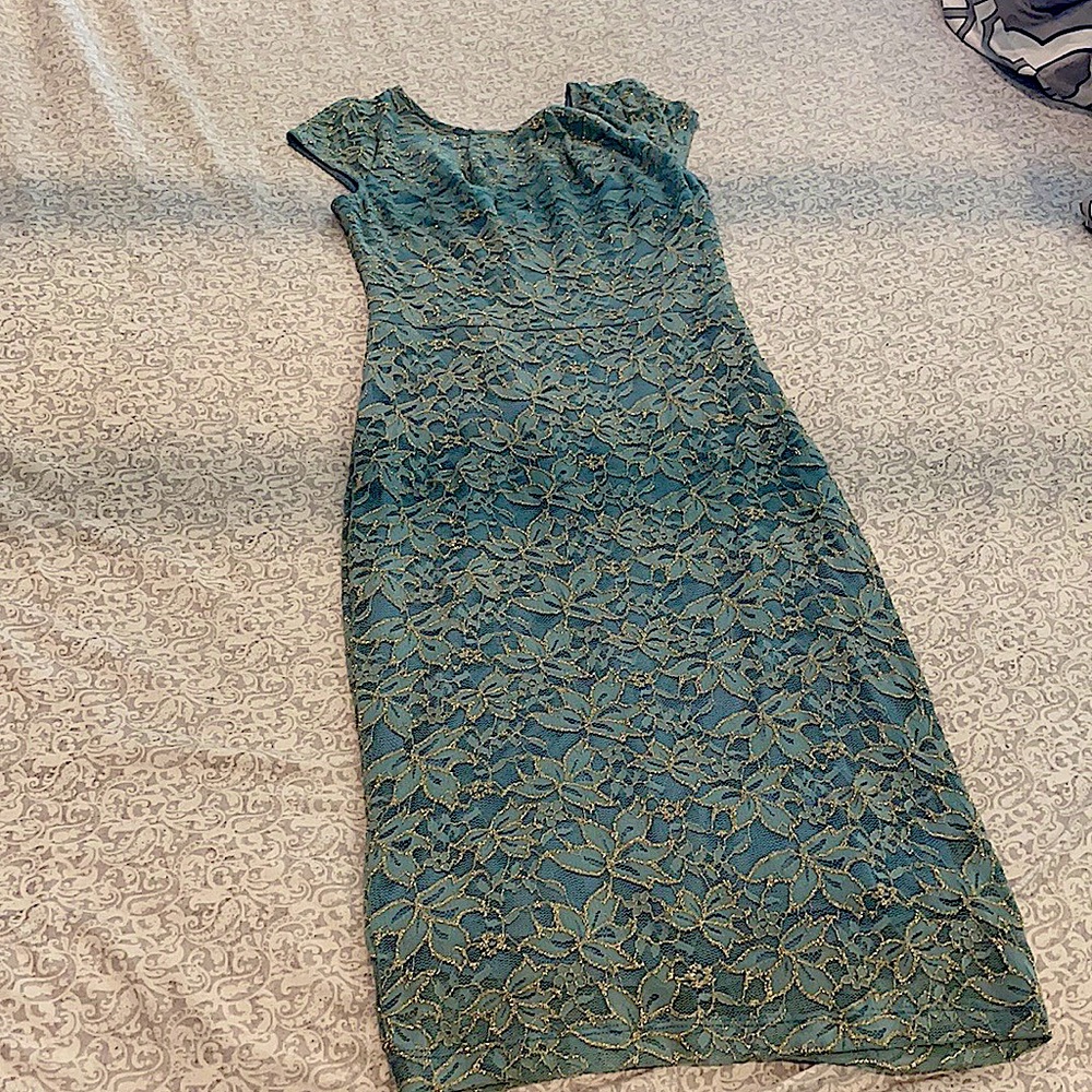 Dao Chloe Metallic Lace Fitted Dress